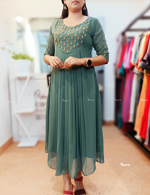 Laxuria Trendz 1151 Faux Georgette Kurti With Classy Imported Fabric with  bottom