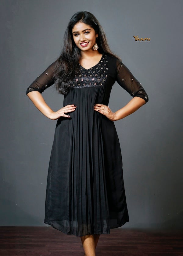 Gathered georgette kurta YD10265