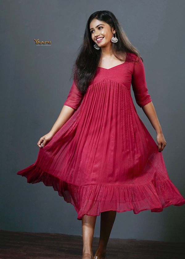 A line gathered frock YD10269