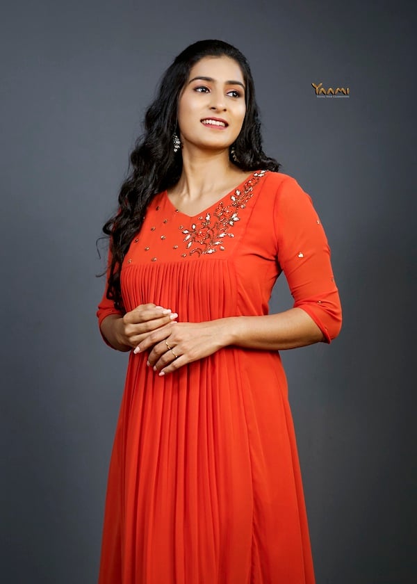 Handworked georgette kurtha YD10279