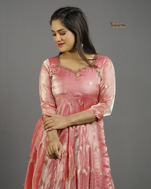 Handworked Anarkali kurthi  YD10287
