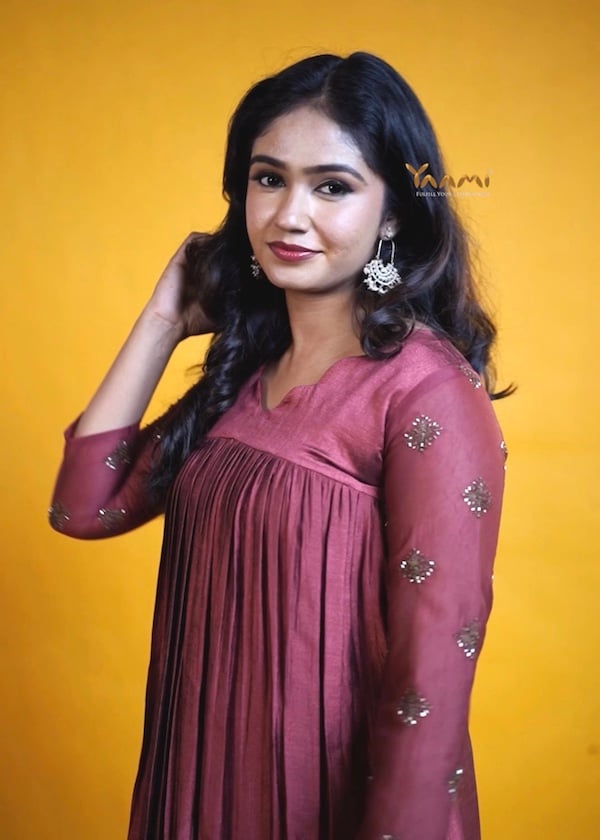 Badri Silk Gathered Kurthi YD10305