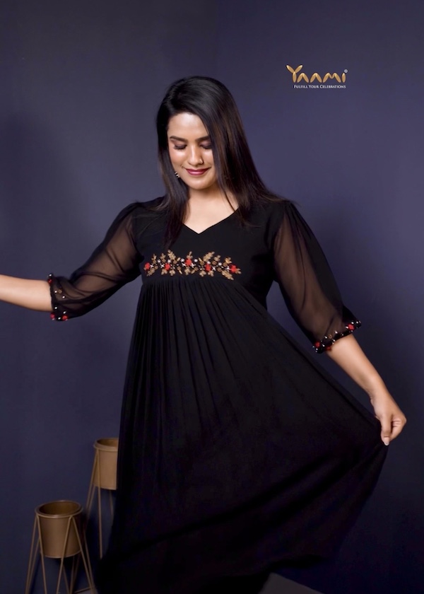 Handworked georgette kurthi YD10312