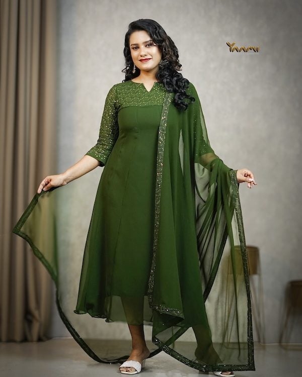 GREEN EDITION ANARKALI SET YD10318