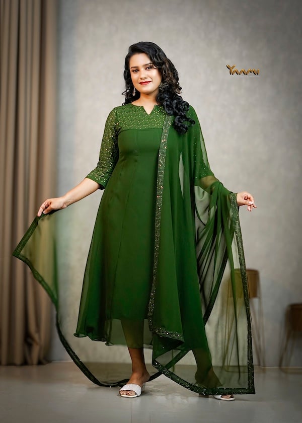 GREEN EDITION ANARKALI SET YD10318