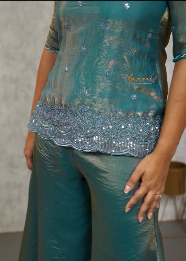 VELVET ORGANZA SHARARA SET YD10324