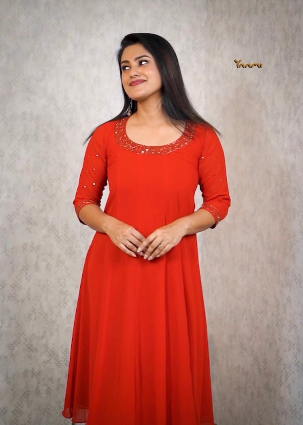 HANDWORKED GEORGETTE KURTHI YD10325