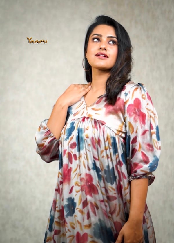 FLORAL CHINON ALIA CUT KURTHI YD10328