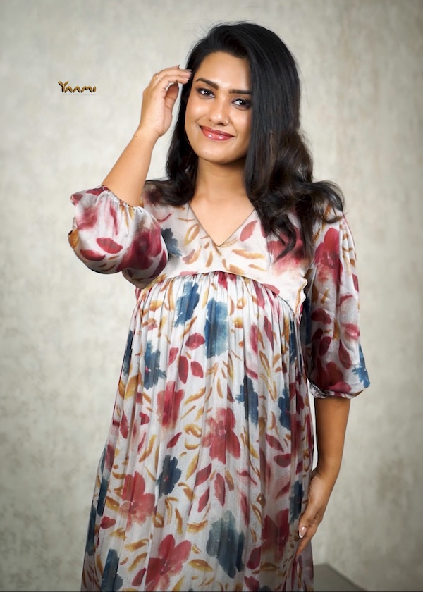 FLORAL CHINON ALIA CUT KURTHI YD10328