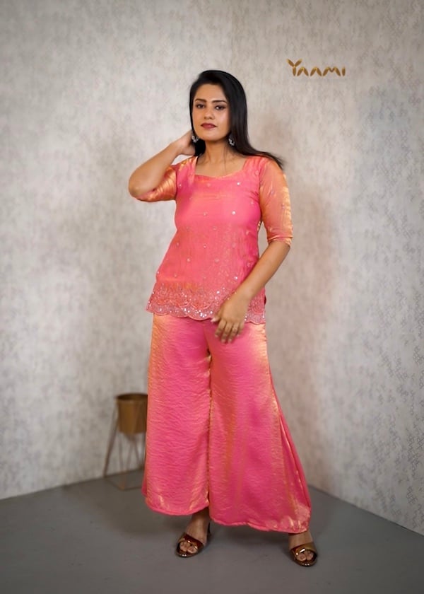 VELVET ORGANZA SHARARA SET YD10324