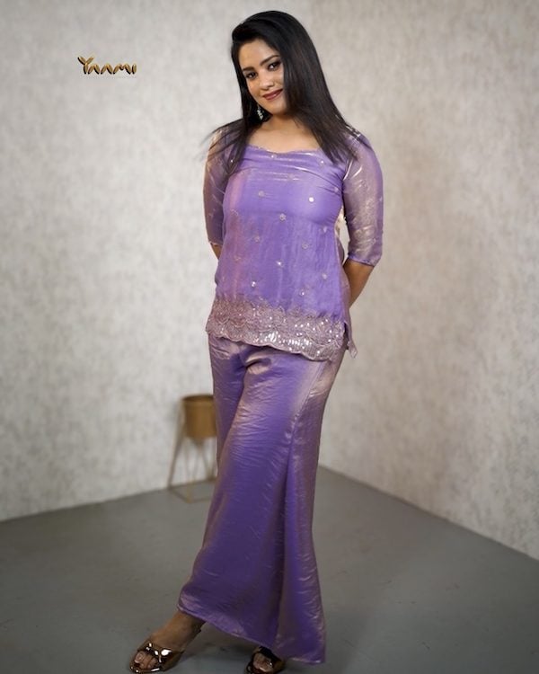 VELVET ORGANZA SHARARA SET YD10324