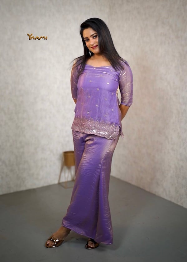 VELVET ORGANZA SHARARA SET YD10324