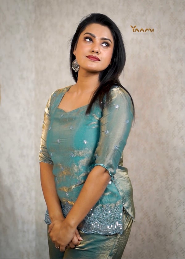 VELVET ORGANZA SHARARA SET YD10324