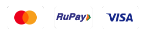 We accept Mastercard, RuPay and Visa