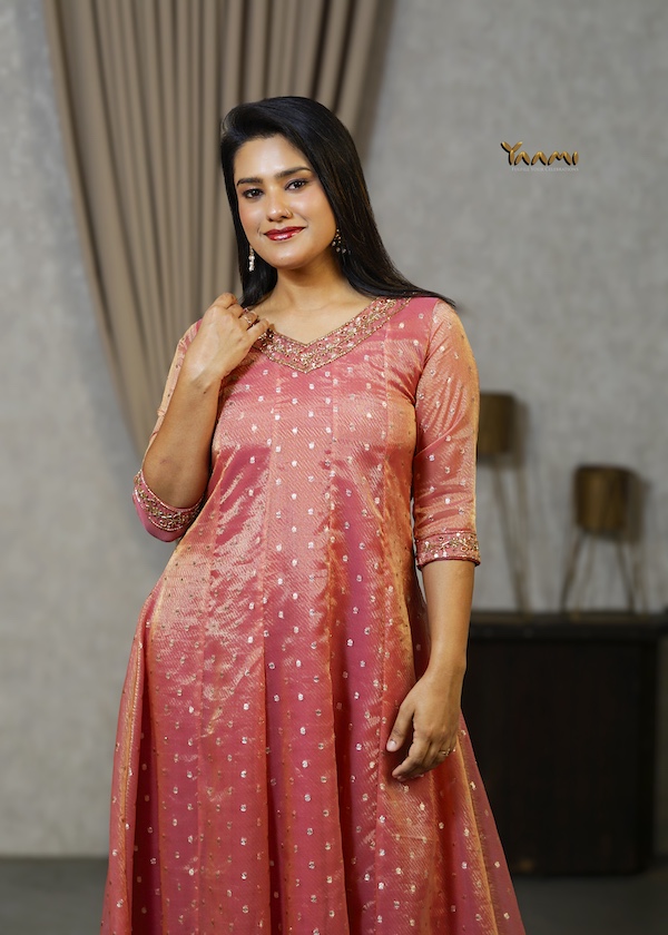 HANDWORKED ORGANZA KURTHI YD10340