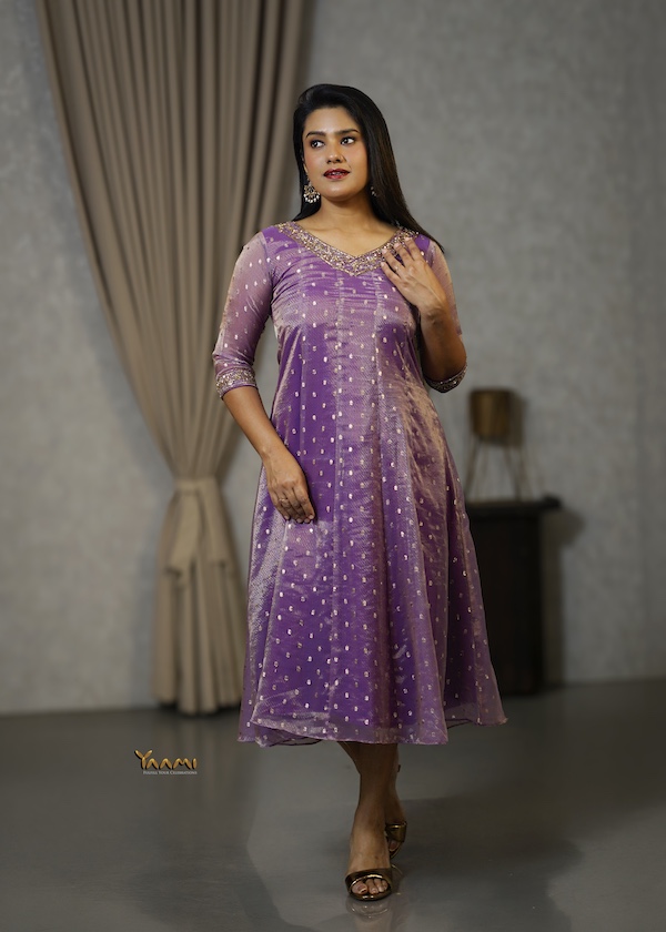HANDWORKED ORGANZA KURTHI YD10340