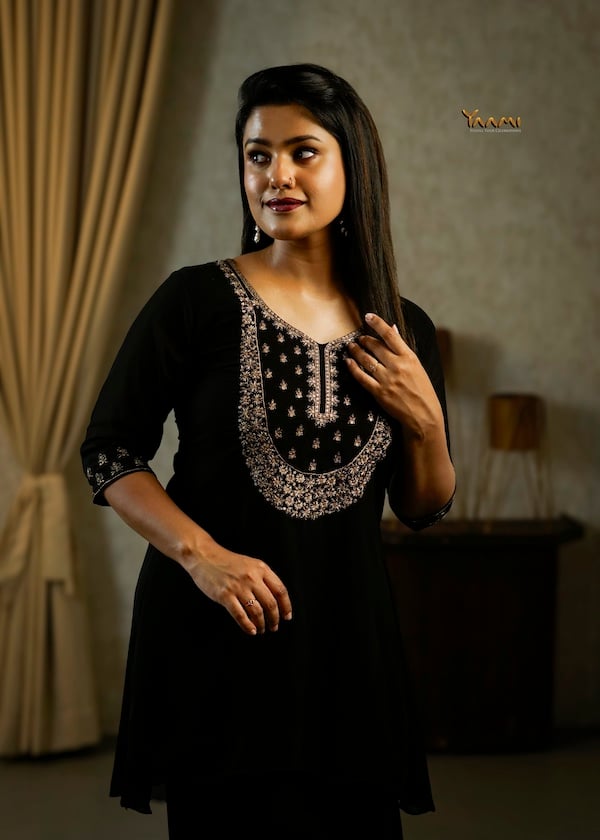 Georgette High-Low Sharara Set YD10334