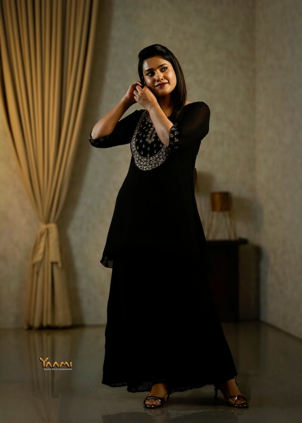 Georgette High-Low Sharara Set YD10334