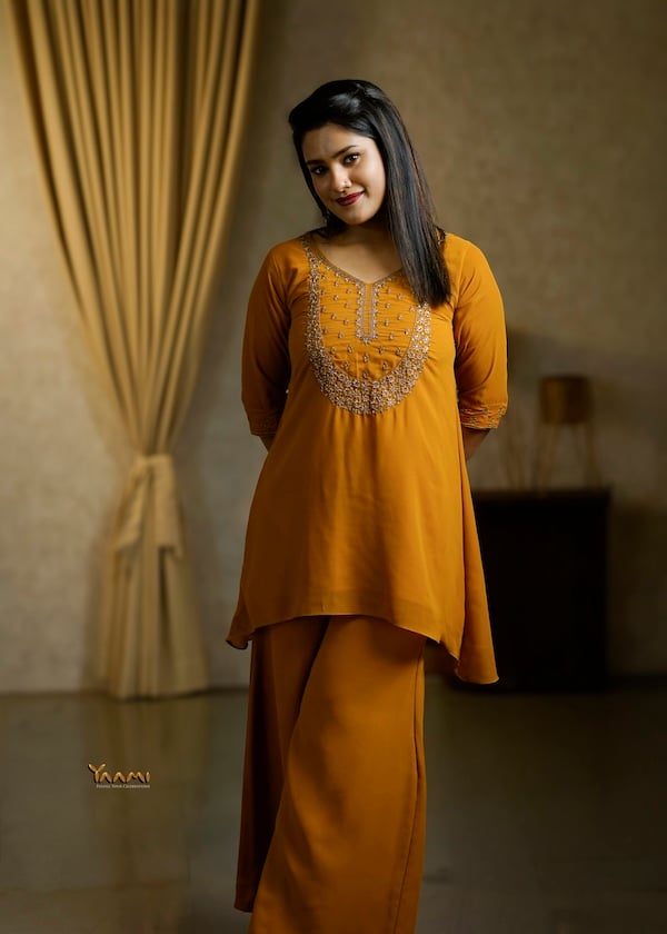 Georgette High-Low Sharara Set YD10334