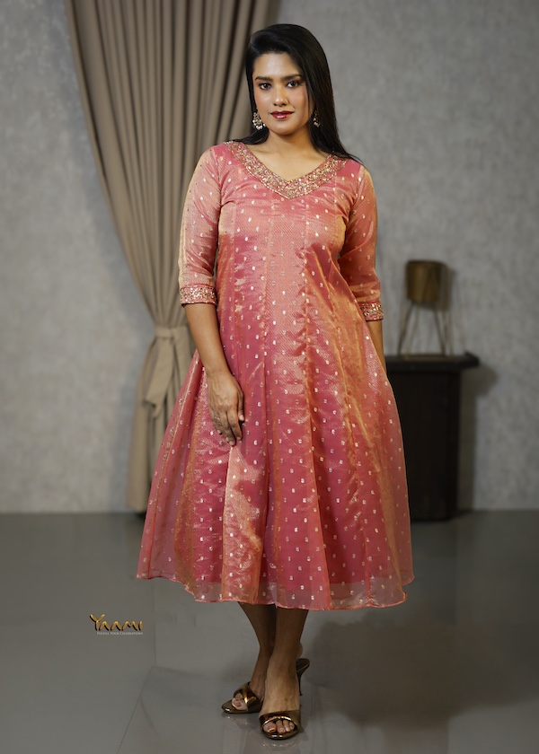 HANDWORKED ORGANZA KURTHI YD10340
