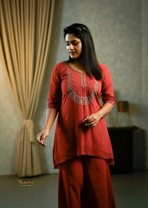Georgette High-Low Sharara Set YD10334