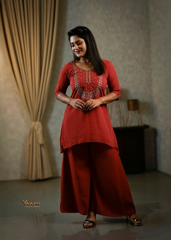 Georgette High-Low Sharara Set YD10334