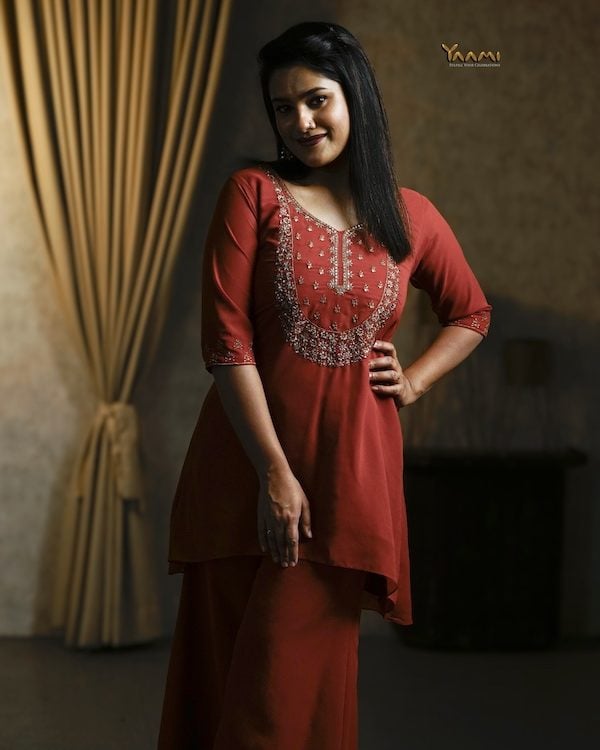 Georgette High-Low Sharara Set YD10334