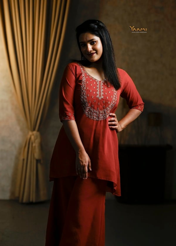 Georgette High-Low Sharara Set YD10334