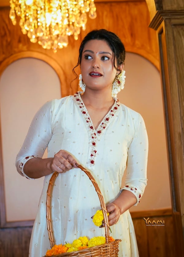 RUBY THREAD EMBROIDERED A-LINE KURTI YD10345