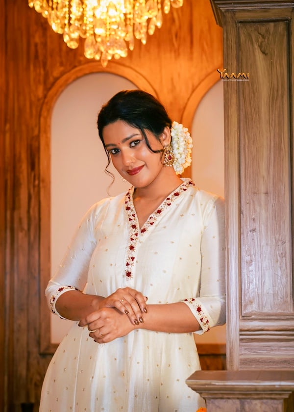 RUBY THREAD EMBROIDERED A-LINE KURTI YD10345