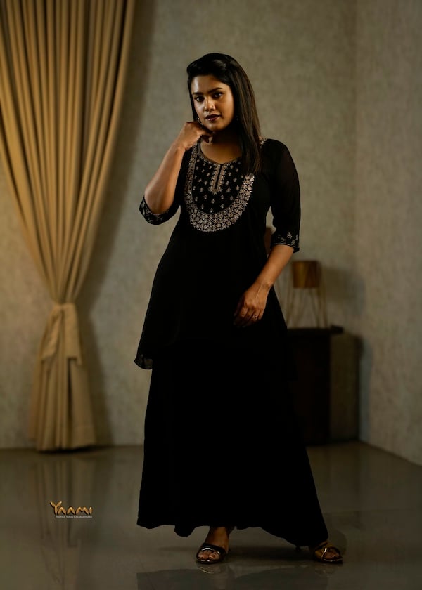 Georgette High-Low Sharara Set YD10334