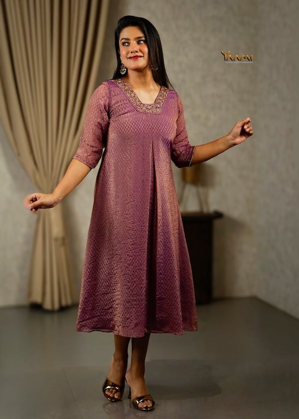 HANDWORKED JACQUARD KURTI YD10335