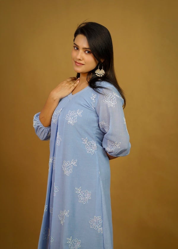 MUL CHIFFON FLORAL DRESS YD10365