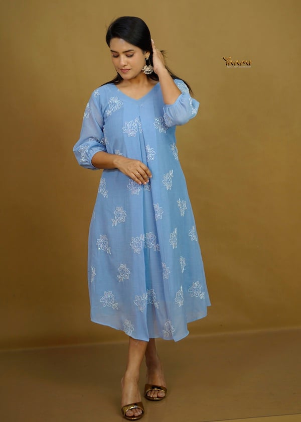 MUL CHIFFON FLORAL DRESS YD10365