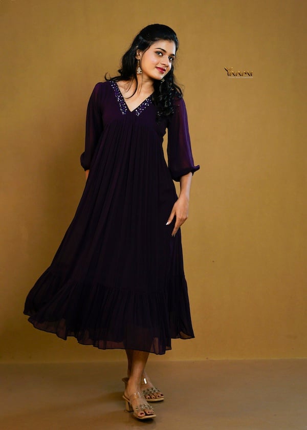 ALIA CUT RUFFLED HANDWORKED KURTI YD10362