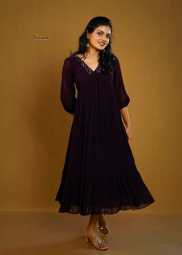 ALIA CUT RUFFLED HANDWORKED KURTI YD10362
