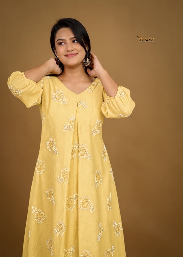 MUL CHIFFON FLORAL DRESS YD10365