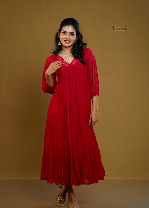 ALIA CUT RUFFLED HANDWORKED KURTI YD10362