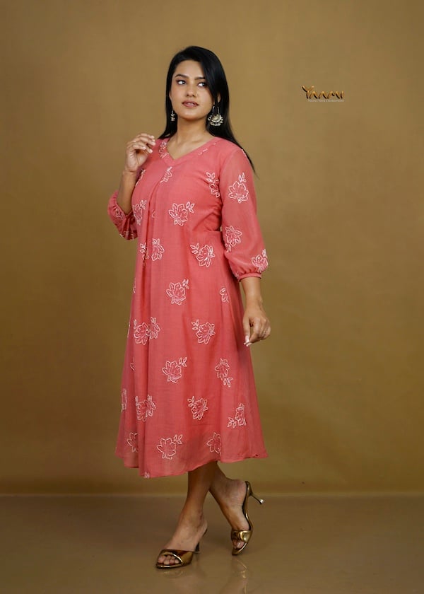 MUL CHIFFON FLORAL DRESS YD10365
