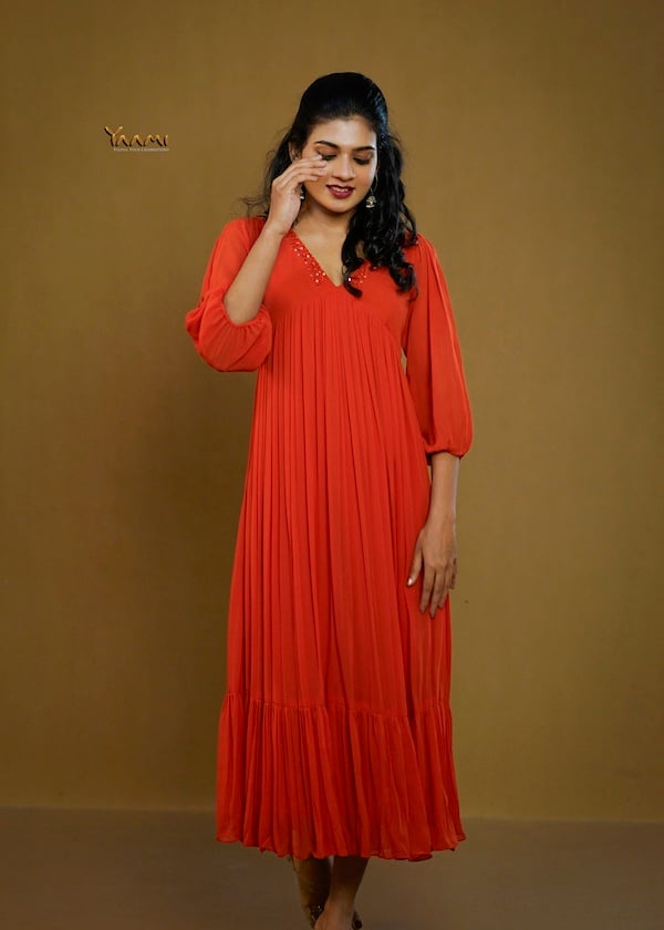 ALIA CUT RUFFLED HANDWORKED KURTI YD10362
