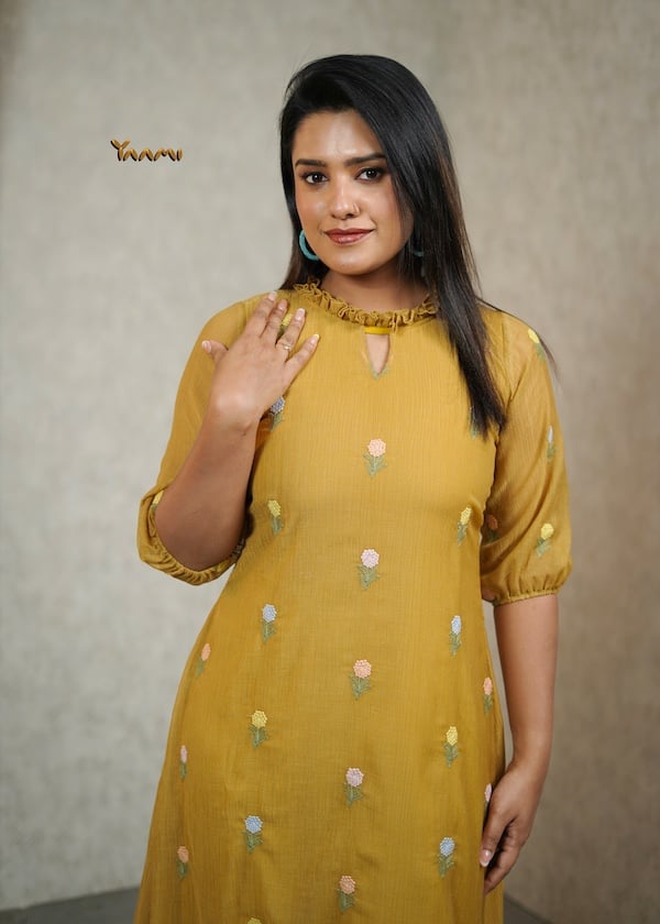 MUL CHIFFON RUFFLE DRESS YD10356