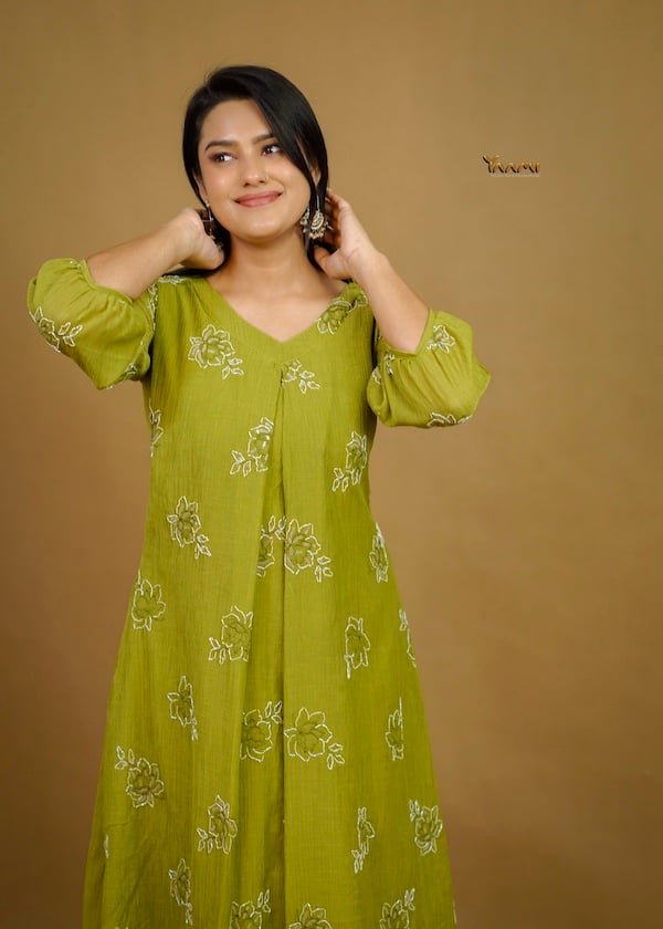MUL CHIFFON FLORAL DRESS YD10365