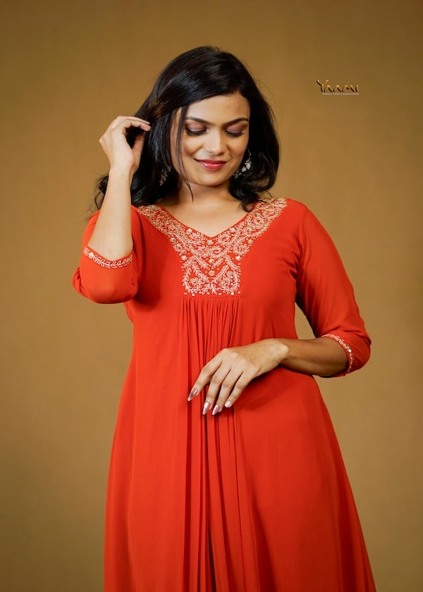 ZARI AND SEQUIN EMBROIDERED KURTI. YD10376