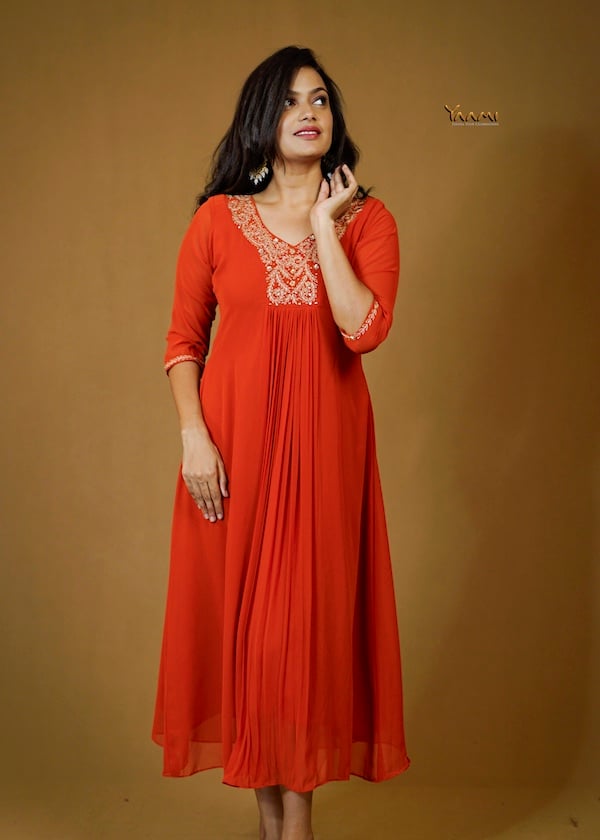 ZARI AND SEQUIN EMBROIDERED KURTI. YD10376
