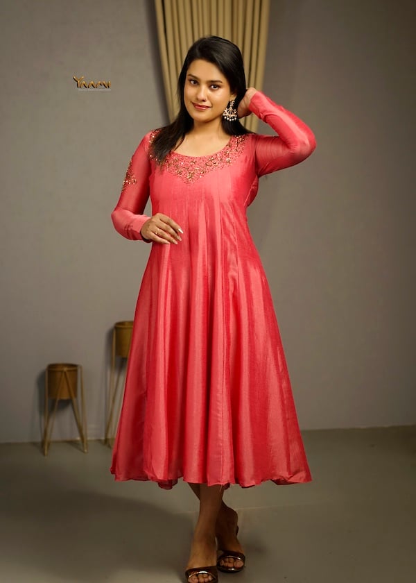 HANDWORKED BADRI SILK KURTI YD10381