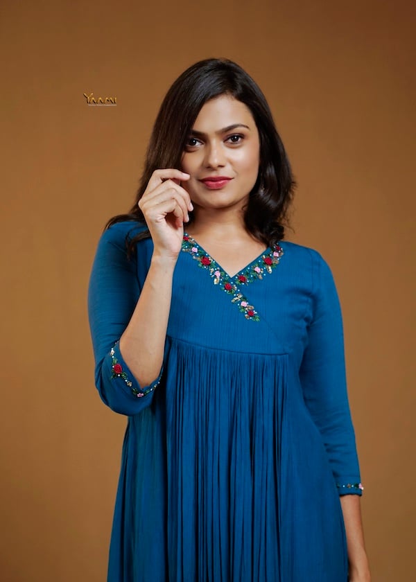 HANDWORKED CORAL KURTI YD10379